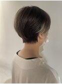 インナーカラーホワイトベージュショート【恵比寿広尾】担当濱口