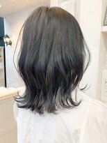 キャアリー(Caary)&nbsp;福山市美容室Caary人気 大人っぽい黒髪セミディ