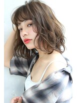 ブラン 広島八丁堀(Blanc)&nbsp;【Blanc/広島】無造作カール/ベージュカラー/ミディアム 1