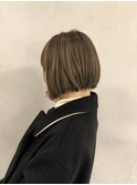 脱白髪染めハイライト ボブ