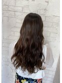 大人可愛い艶々ロングヘア【半個室美容室/艶カラー/ケアカラー】