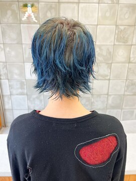 トゥコ(tuco) ルーツカラー ブルー デザイン ショート