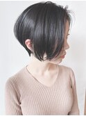 【morio原宿】黒髪ショートボブ　前髪なし