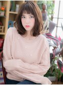 オン眉ダークカラー小顔くせ毛風ふわミディc5北浦和20代30代40代