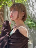 韓国前髪顔周り×切りっぱなしボブ【心斎橋/髪質改善】