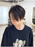 黒髪/グレーベージュ/レイヤーロング/前髪パーマ[西船橋/津田沼]