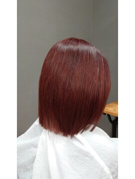 ルシードスタイル アウラ 松戸市五香(LUCIDO STYLE Aura) 朱色の艶髪