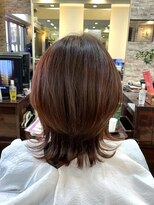 キャラ 池袋本店(CHARA) ウルフカット×ルビーブラウンでツヤカラー♪【ウルフ/大村】