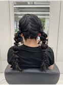 編み込みツインあみおろし【清板】