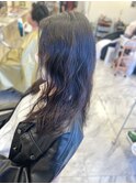 ほつれウェーブパーマ×切りっぱなしロング