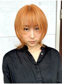 ◎ウルフ/オレンジ/ハイトーン/ショートウルフ