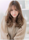 顔周りレイヤーロングフレンチカジュアルTb10越谷20代30代40代