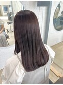 髪質改善カラー×ピンクショコラブラウン