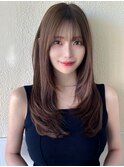 シースルーバング 2wayバング レイヤーカット 小顔前髪 小顔