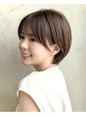 ハイライトで白髪ぼかし★くびれショートボブ　新宿