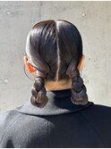 ヘアセット 結婚式ヘア タイトツイン お呼ばれヘア タイトヘア 