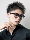 メンズ波巻きツイスパニュアンススパイラルスパイキーショート