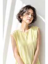 アッシュ 学芸大学店(Ash)&nbsp;ショートボブ/大人女性/ナチュラルブラウン/白髪ぼかし/パーマ