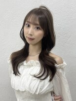 アンドカオマワリカットファム(Fann.)&nbsp;【韓国風】顔まわりレイヤー×暗髪ロング