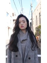 ブリス(VLISS)&nbsp;ロングウエーブ＿フェザーロングブルージュ黒髮