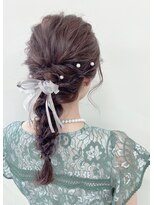 ヘアー アレス(hair ales)&nbsp;ふんわり編みおろしスタイル