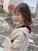 【Euphoria銀座】大人可愛い外ハネボブアッシュブラウンウルフ