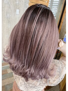 ヘアカロン 熊本本店(Hair CALON) バレイヤージュ×ホワイトパープル