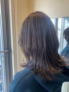 ダブル アンダーバー サロン(W_SALON) 【W_SALON 河原町】フィスヘア　ナチュラルブラウン/レイヤー