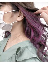 スレッド(SRED)&nbsp;パープル×ピンクのインナーカラー