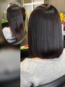 ダブルオーバイオーバーレイ 武蔵新城(w/o by Overlay) 自然に仕上がる縮毛矯正【施術例】〔武蔵新城〕〔縮毛矯正〕