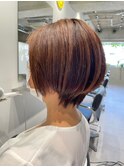 切りっぱなしボブ/美髪/ピンクブラウン[佐賀駅]