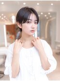 ミディアムレイヤー/大人可愛い/髪質改善/シースルーバング