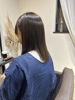 ワ ヘアー(wa-hair)&nbsp;サラ艶ロング縮毛矯正髪質改善×ミルクティーベージュ×ヘルシー