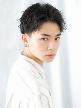 モッズヘア メン 新所沢店(mod's hair men) アップバング刈り上げアッシュブラックカジュアルヘアb新所沢