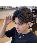 ビカム 名駅(become)&nbsp;【フェザーパーマ】毛流れニュアンスセンターパートツーブロック