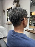 グレイヘアメンズショート