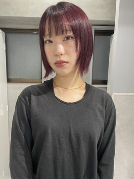 スウィープ(sweep) ボブ/ボブレイヤー/ワインレッド/暖色カラー