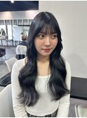 韓国ヘア×ブルーブラック