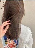 ベージュ/シフォンベージュ/ロングヘア/大人/透明感カラー