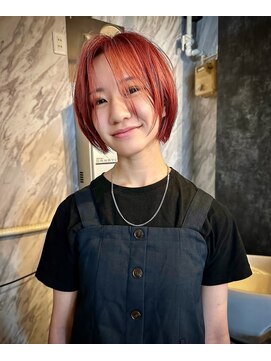 パレット 難波(Palette) レッドカラー/ブリーチ/ダブルカラー/ボブ/レイヤーカット/ボブ