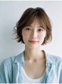 黒髪/クラゲヘアー/オリーブグレー/小顔/ココアベージュ