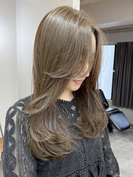 ヴェルダ 池袋店(verda) ブリーチなしダブルカラー　オリーブ　Riko