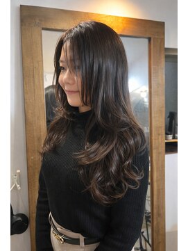 ジジ アドラーブル ヘア サロン(JiJi ADRABLE HAIR SALON) チョコレートブラウン×くびれレイヤー