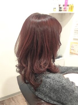 ヘアー グリーン(hair green) 30代40代50代/巻き髪レイヤー/ミディアムウルフレイヤー