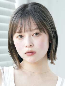 ソワネ 表参道(soigne) 表参道白髪ぼかしウルフショートボブベージュアッシュグレージュ