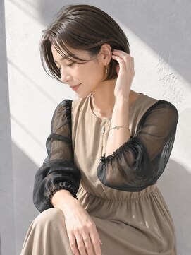アッシュ 学芸大学店(Ash) グラボブ/大人女性/グレージュ/白髪ぼかし/脱白髪染め