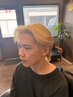 手触りのいいブリーチ！ダメージ最小限のブリーチ(カット顔剃り込)