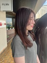 フィルム(FiLMs)&nbsp;透明感ブラウンベージュ/レイヤーカット/セミロング