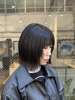 アカラ アネックス(acala annex)&nbsp;ブルーブラックボブ【イルミナカラー/縮毛矯正/髪質改善】