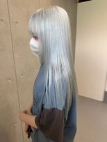 レオクマ 長野(REOKUMA)&nbsp;352. ホワイトシルバー/ストレートロング/前髪/韓国